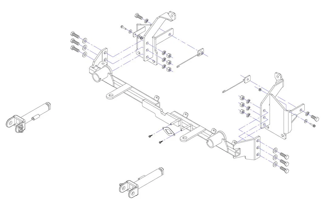 524465-5 – ROADMASTER Vehicle Baseplate, Removable Tab With Two Side Braces/ Crossbar/ Two Removable Front Braces And...